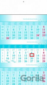 Trojmesačný kalendár Štandard (modrý) 2012