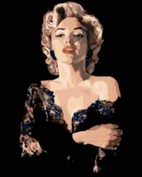 Malování podle čísel: - Marilyn Monroe v černých šatech