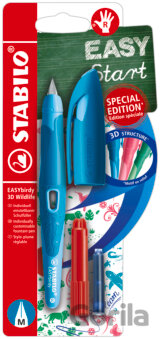 Ergonomické školské plniace pero pre pravákov so štandardným hrotom M - modrá
