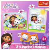 Trefl Puzzle 2v1 + pexeso - Gabby so svojou mačičkou
