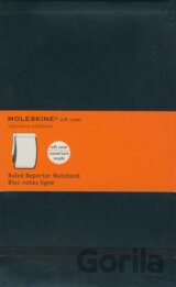 Moleskine - stredný linajkový reportérsky zápisník (mäkká čierna väzba)