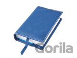 Kožený variabilný obal na knihu so záložkou: Modrý tmavý