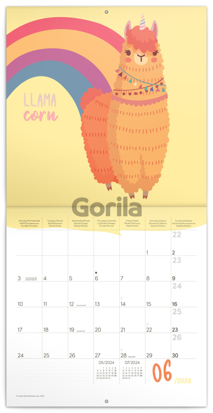 Poznámkový kalendár Happy Lammas 2024 za 8,00€ Gorila