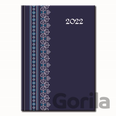 Denný diár Print Folk 2022 modrý