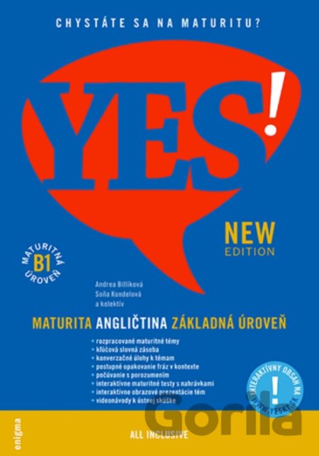Kniha YES! Angličtina - maturita - základná úroveň (B1) + interaktívny obsah - Andrea Billíková, Soňa Kondelová