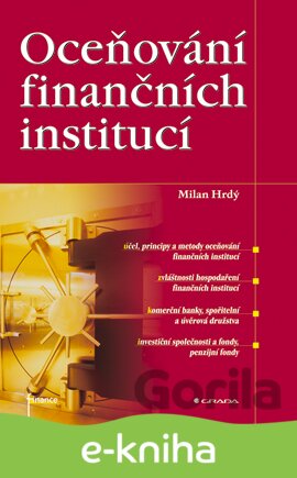 E-kniha Oceňování finančních institucí - Milan Hrdý