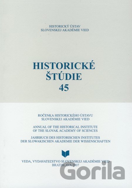 Kniha Historické štúdie 45 - 