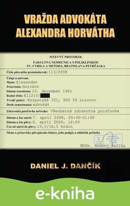 E-kniha Vražda advokáta Alexandra Horvátha - Daniel J. Dančík