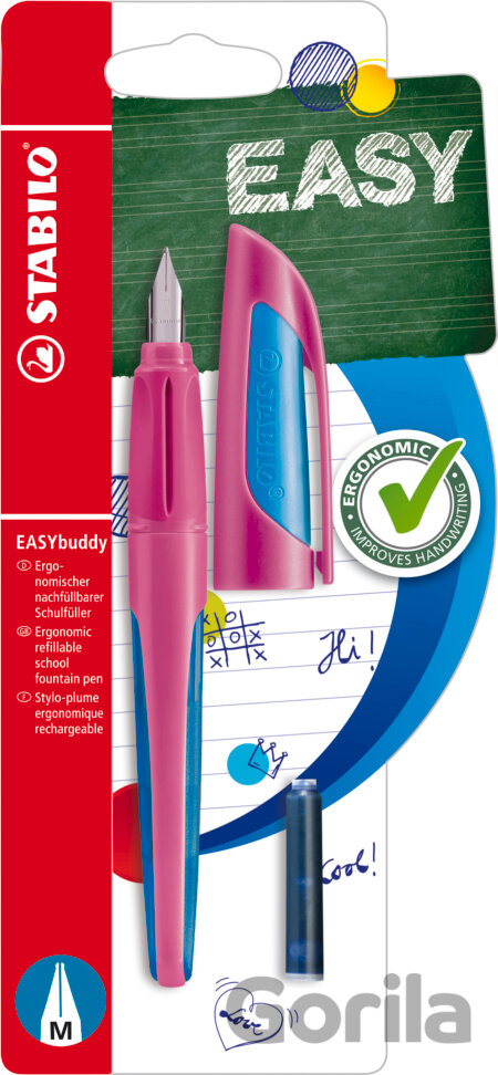 Školské plniace pero s hrotom M - FRESH EDITION v ružovej / svetlo modrej