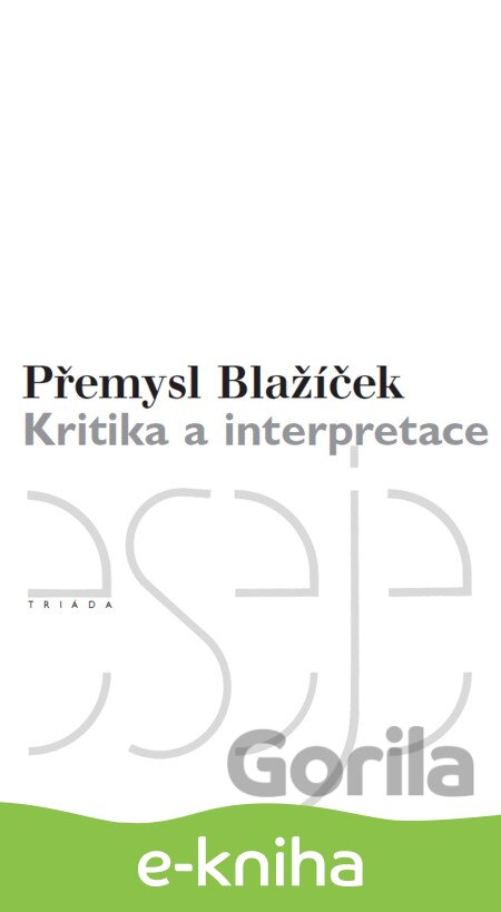 E-kniha Kritika a interpretace - Přemysl Blažíček