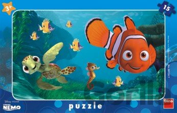 Puzzle Nemo a želva - rámové puzzle 15 dílků