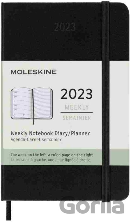 Moleskine – 12-mesačný plánovací čierny diár 2023