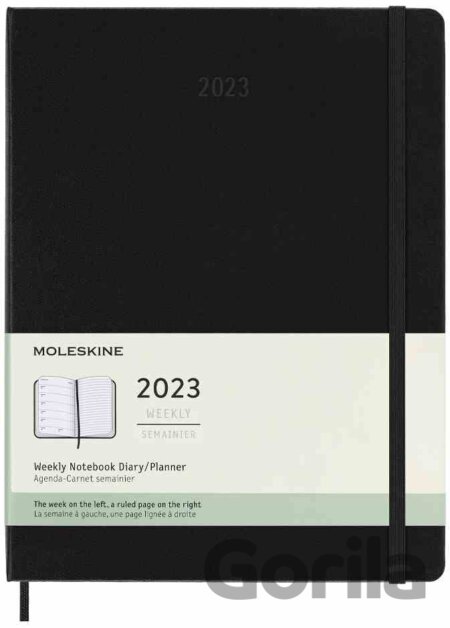 Moleskine – 12-mesačný plánovací čierny diár 2023