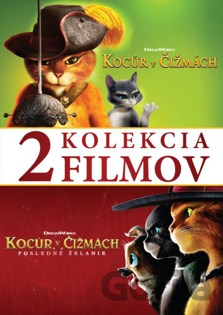 DVD Kocúr v čižmách kolekcia 1.+2.  (SK) - 
