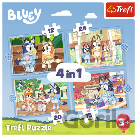 Puzzle Trefl Puzzle 4v1 - Bluey / BBC