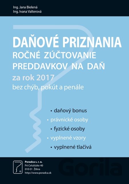 Kniha Daňové priznania za rok 2017 - Jana Bielená, Ivana Valterová