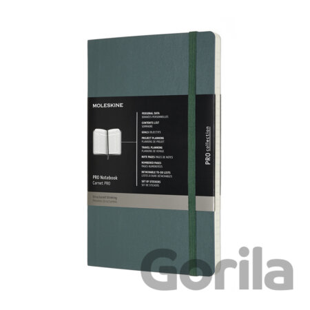 Moleskine – diár/zápisník Professional (zelený)