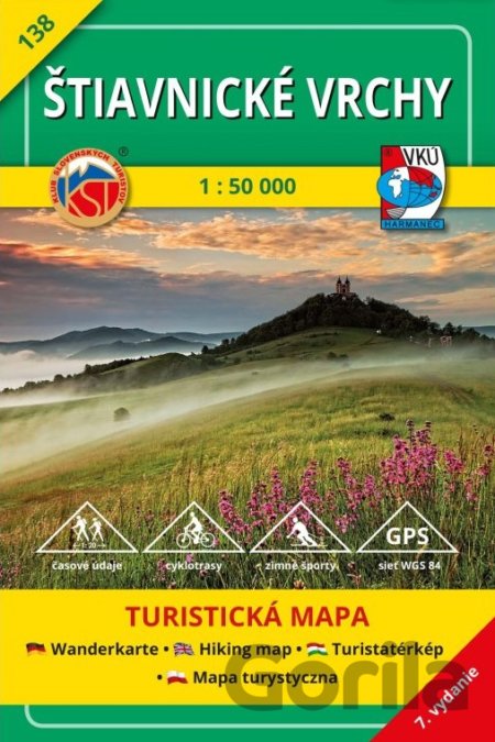 Kniha Štiavnické vrchy - turistická mapa č. 138 - 