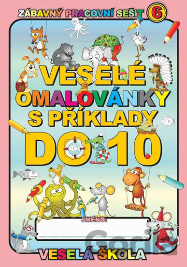 Kniha Veselé omalovánky s příklady do 10 - Jan Mihálik