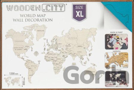 Hra Mapa Sveta XL – hnedá