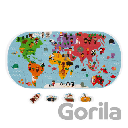 Puzzle Hračka do vody puzzle: Mapa sveta