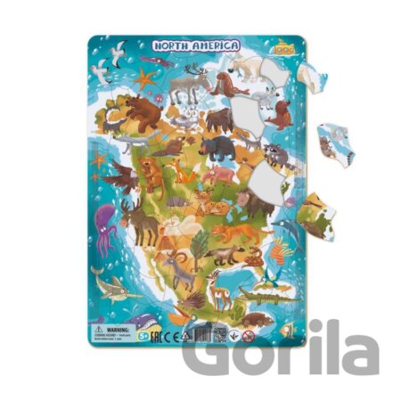 Puzzle Puzzle rámové Zvířata severní Ameriky
