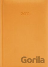 Print Pop - denný koženkový diár 2011 (oranžový)