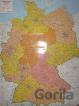 Nástenná  mapa Nemecka s PSČ, 1:700 000