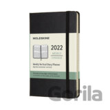 Moleskine – 12-mesačný vertikálny čierny diár 2022