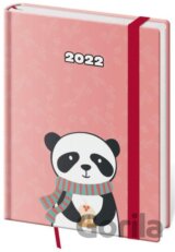 Diář 2022 Vario - Panda s gumičkou, týdenní, B6