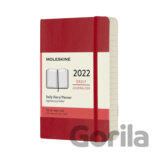 Moleskine – 12-mesačný denný červený diár 2022