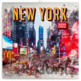 Poznámkový kalendár New York 2022