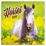 Poznámkový kalendár Horses 2022