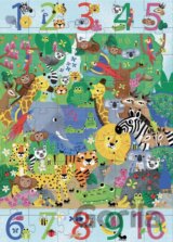 Obrovské puzzle – Od 1 do 10 v džungli