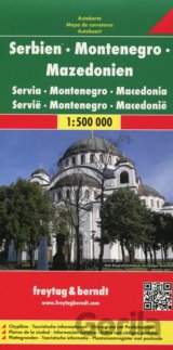 Serbien, Montenegro, Mazedonien 1:500 000