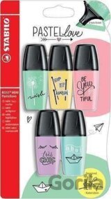 Zvýrazňovač STABILO BOSS MINI Pastell, sada 5 ks Blister