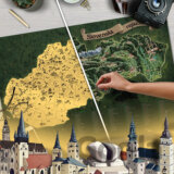 Stieracia mapa Slovenska Deluxe XXL – zlatá