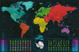 GLOW Cestovateľská svietiaca mapa sveta Deluxe XL