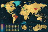 Stieracia mapa sveta Deluxe XXL – slovenská verzia