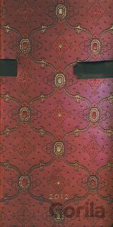 Paperblanks - Diár 2012 (týždenný, verso) - French Ornate Cerise - SLIM