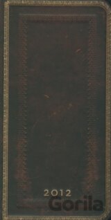 Paperblanks - Diár 2012 (týždenný, verso) - Black Moroccan - SLIM