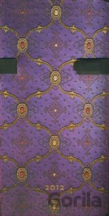 Paperblanks - Diár 2012 (týždenný, horizontálny) - French Ornate Violet - SLIM