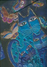 Paperblanks - Diár 2012 (týždenný, horizontálny) - Blue Cats & Butterflies - MIDI