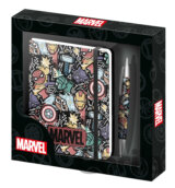 Poznámkový blok s perom Marvel: Comics set 2 kusy