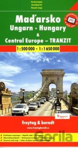 Maďarsko, Central Europe - tranzit  1:500 000  1:1 650 000