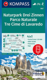 Naturkpark drei Zinnen/Parco naturale Tre Cime D/I  047  NKOM1:25T