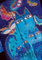 Paperblanks - Diár 2012 (týždenný, verso) - Blue Cats & Butterflies - MIDI