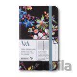 Bookaroo V&A Kapesní zápisník A6 - Kilburn Black Flora