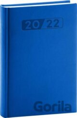 Diář 2022: Aprint - modrý/denní, 15 x 21 cm