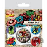 Sada placiek Marvel Comics - Iron Man, 5 ks